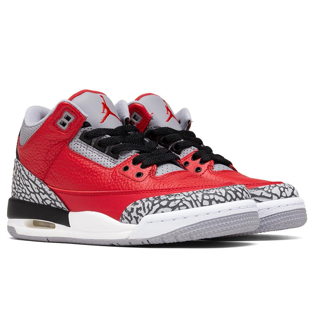 Air Jordan 3 Retro SE (GS) Fire Red - Fire Red/Cement Grey/Black