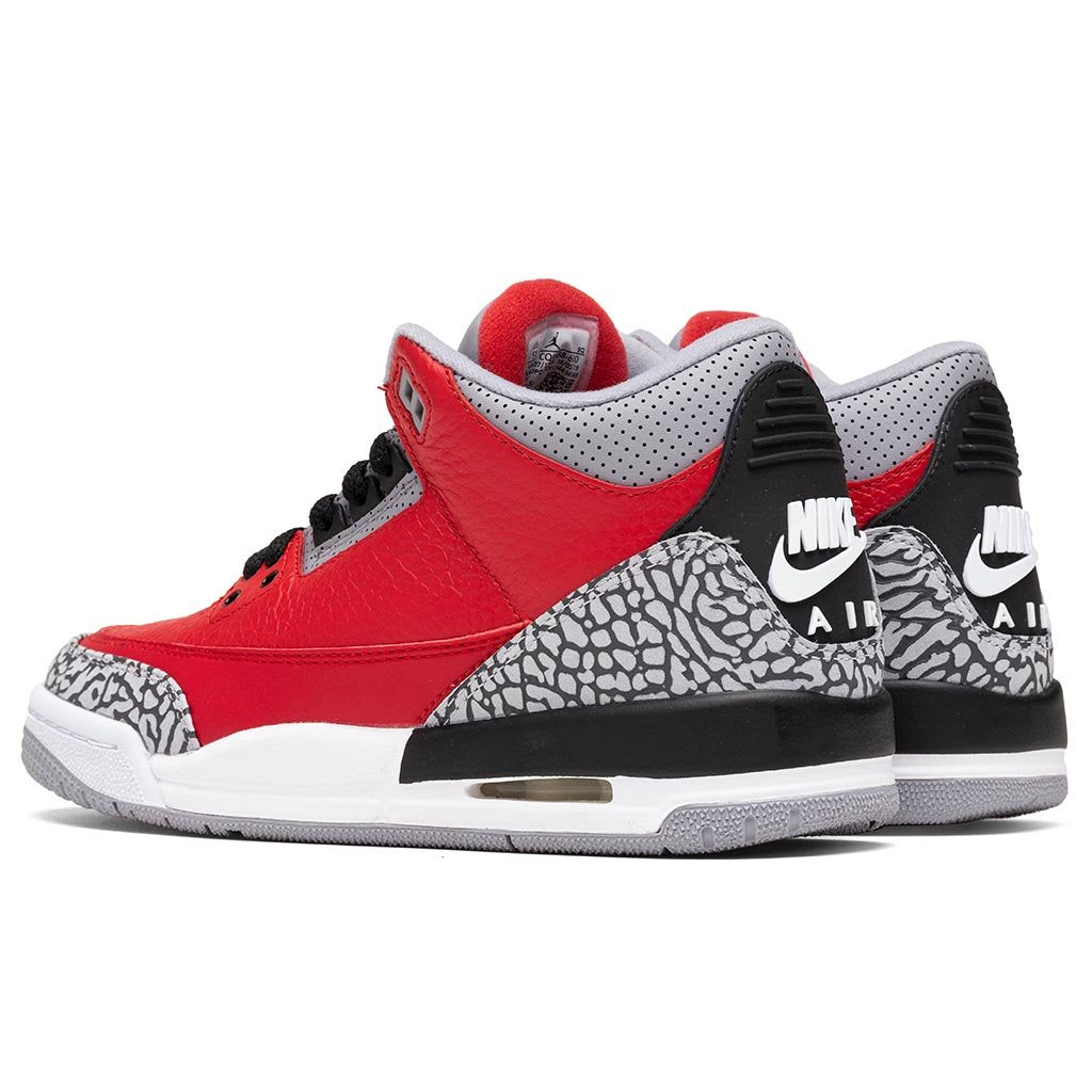 Air Jordan 3 Retro SE (GS) Fire Red - Fire Red/Cement Grey/Black