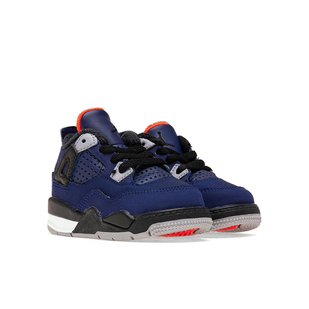 Air Jordan 4 Retro (TD) "Loyal Blue" - Loyal Blue/Black/Habanero Red
