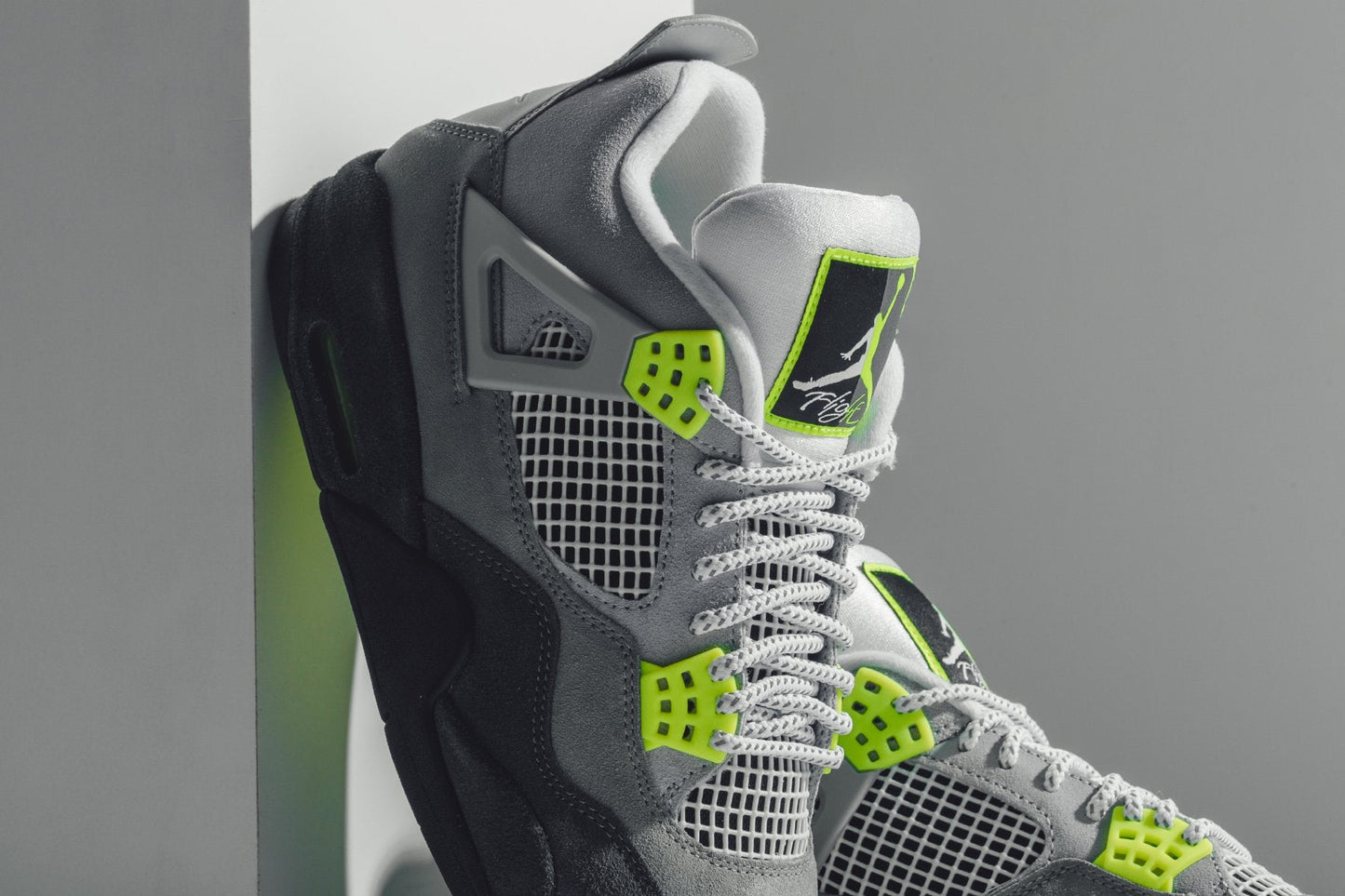 Air Jordan 4 Retro "Neon"- Cool Grey/Volt/Wolf Grey/Anthracite