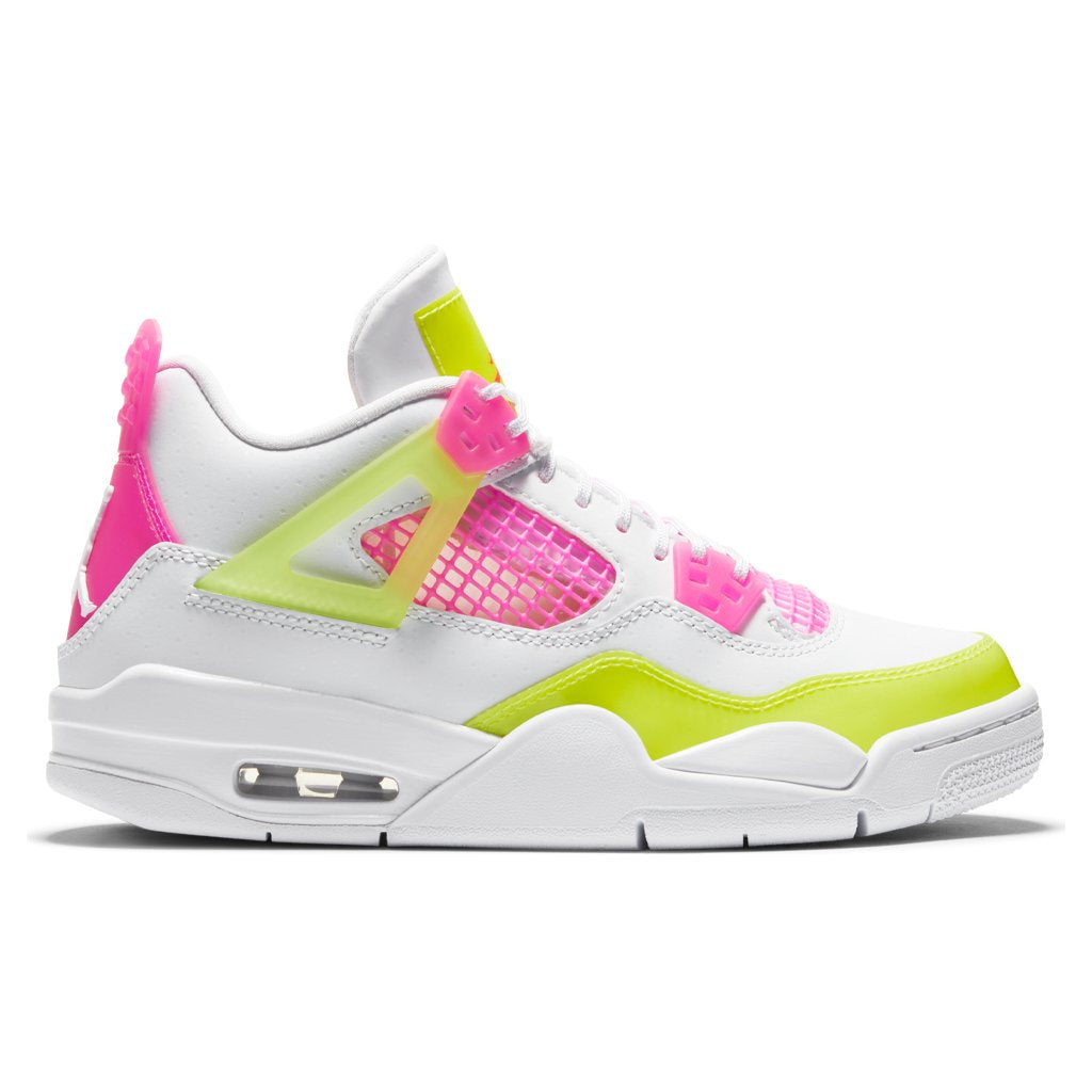 Air Jordan 4 Retro SE (GS) "Lemon Venom" - White/Pink Blast
