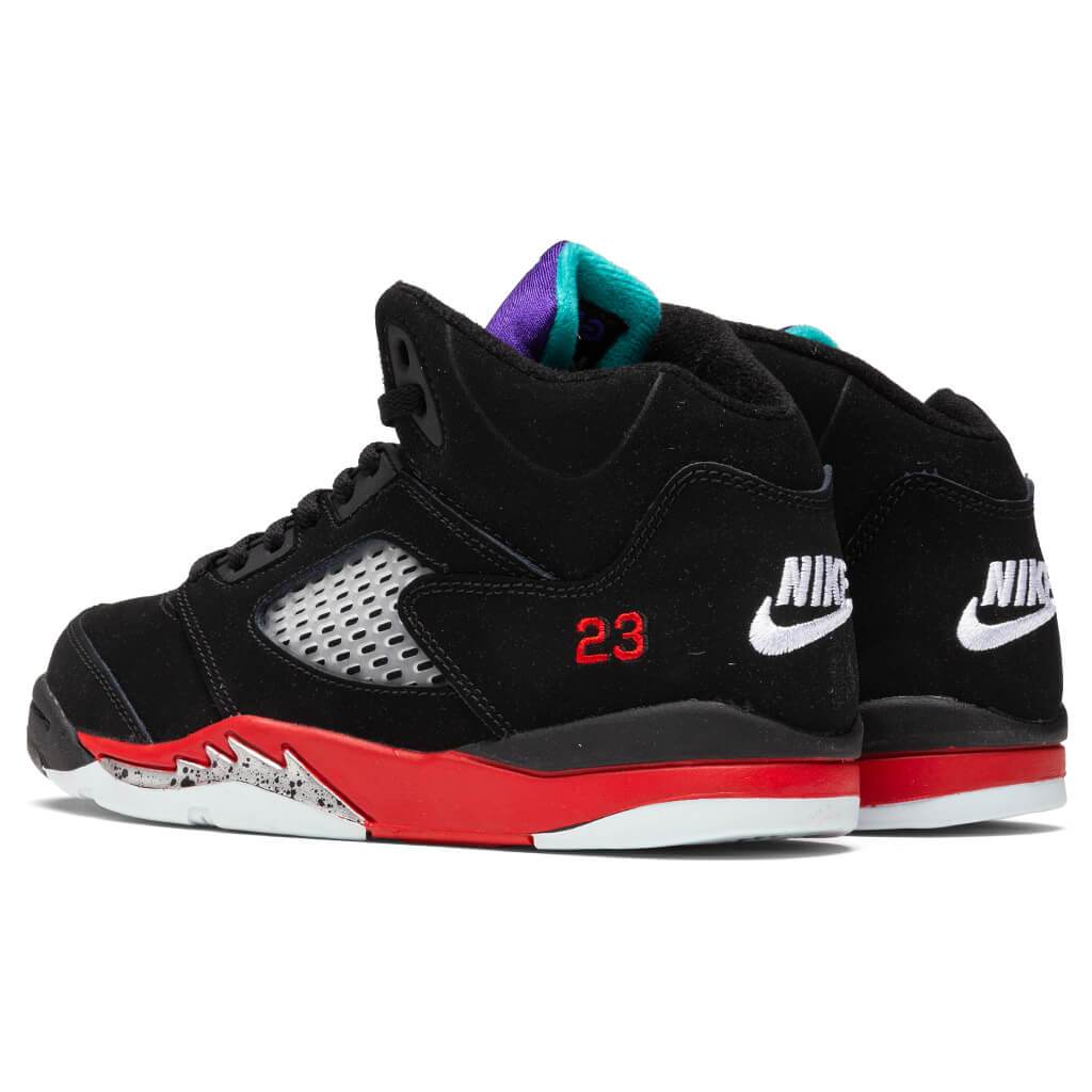 Air Jordan 5 Retro (PS) "Top 3" - Black/New Emerald/Fire Red/Grape Ice