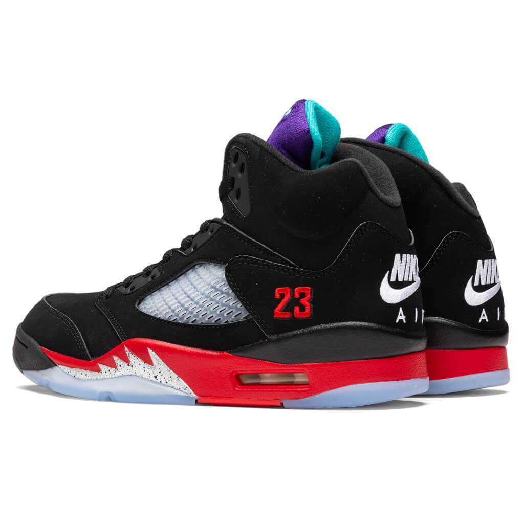 Air Jordan 5 Retro "Top 3" - Black/New Emerald/Fire Red/Grape Ice