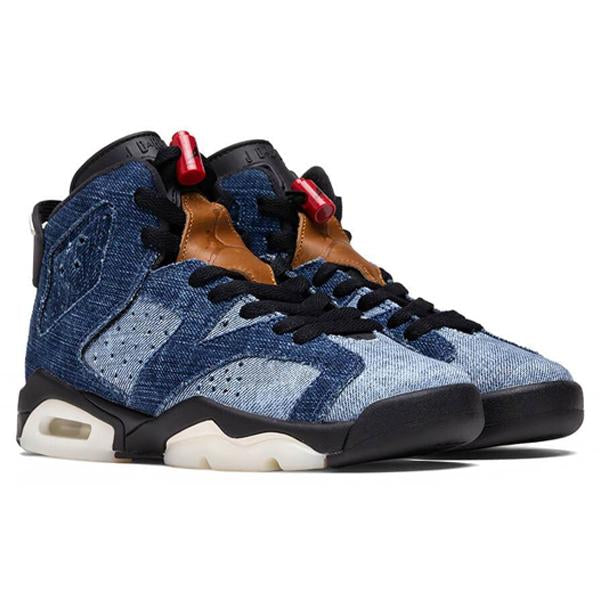 Air Jordan 6 Retro (GS) - Washed Denim/Black/Sail