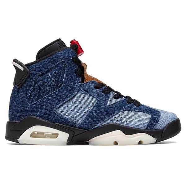 Air Jordan 6 Retro (GS) - Washed Denim/Black/Sail
