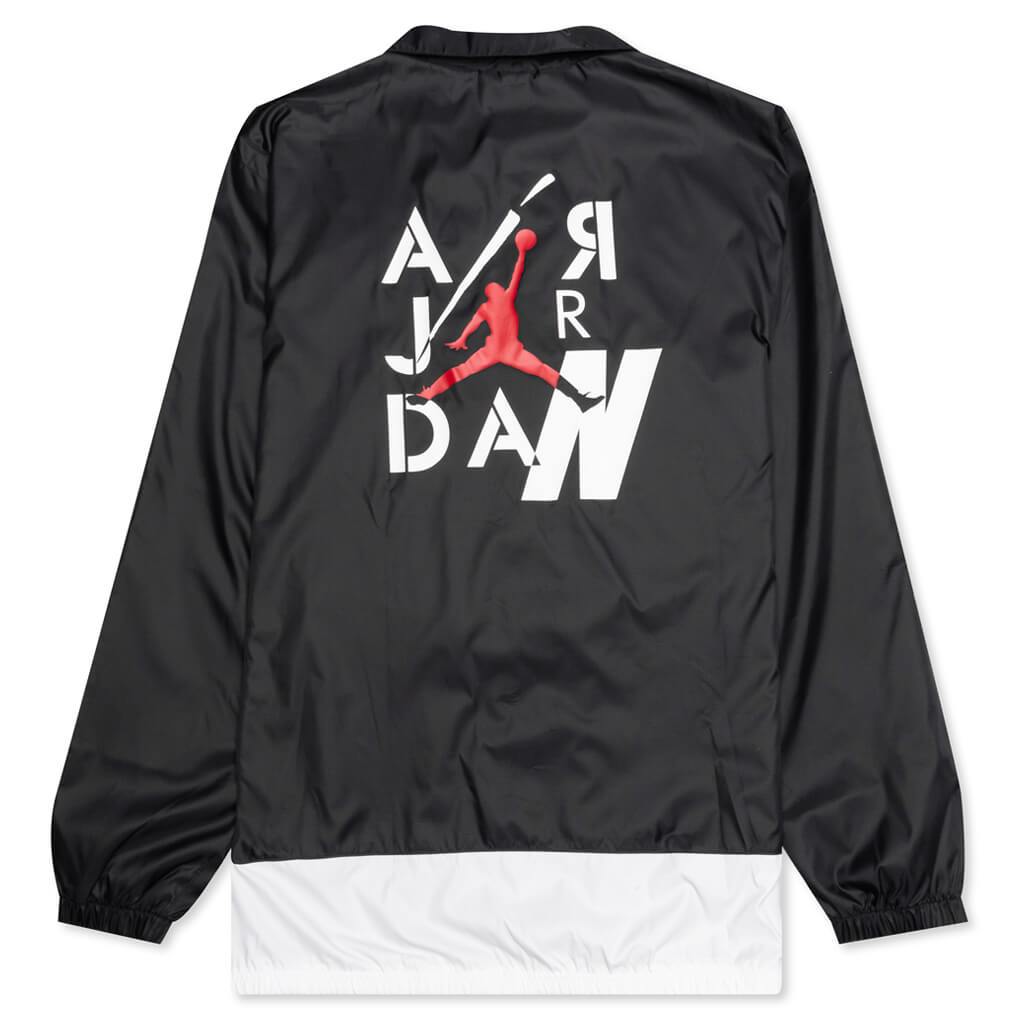 Air Jordan Legacy AJ 4 Coaches Jacket - Black/White/White