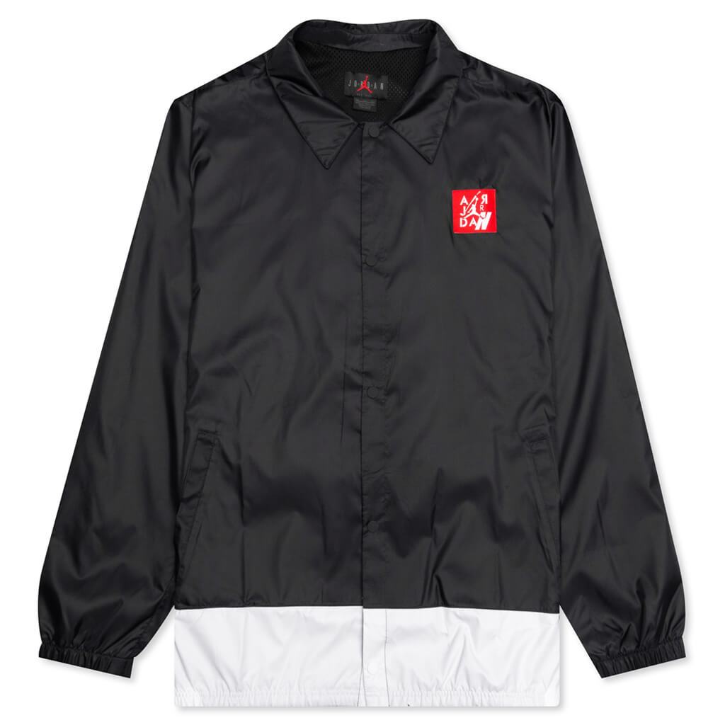 Air Jordan Legacy AJ 4 Coaches Jacket - Black/White/White