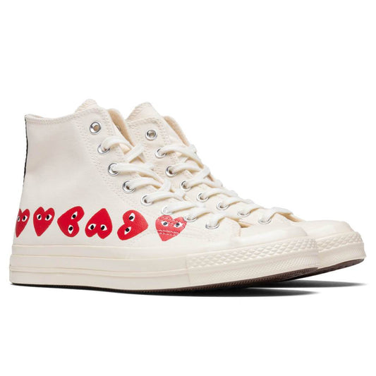 Converse x Comme Des Garcons PLAY All Star Chuck '70 Hi "Multi Heart" - Off-White [2019]