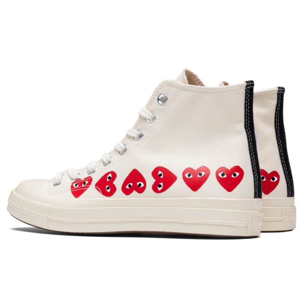 Converse x Comme Des Garcons PLAY All Star Chuck '70 Hi "Multi Heart" - Off-White [2019]