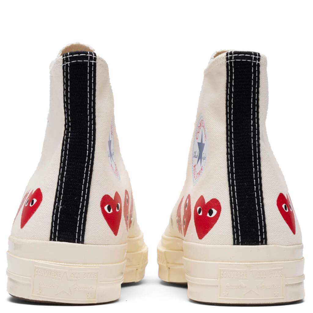 Converse x Comme Des Garcons PLAY All Star Chuck '70 Hi "Multi Heart" - Off-White [2019]