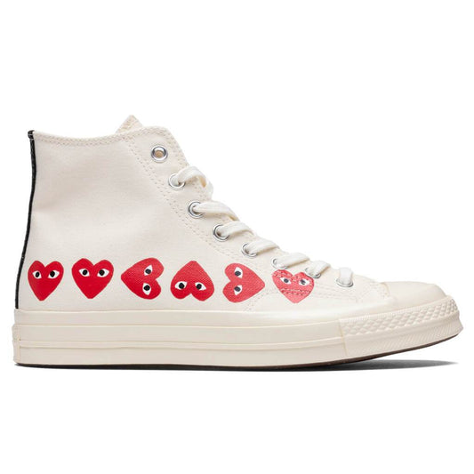 Converse x Comme Des Garcons PLAY All Star Chuck '70 Hi "Multi Heart" - Off-White [2019]