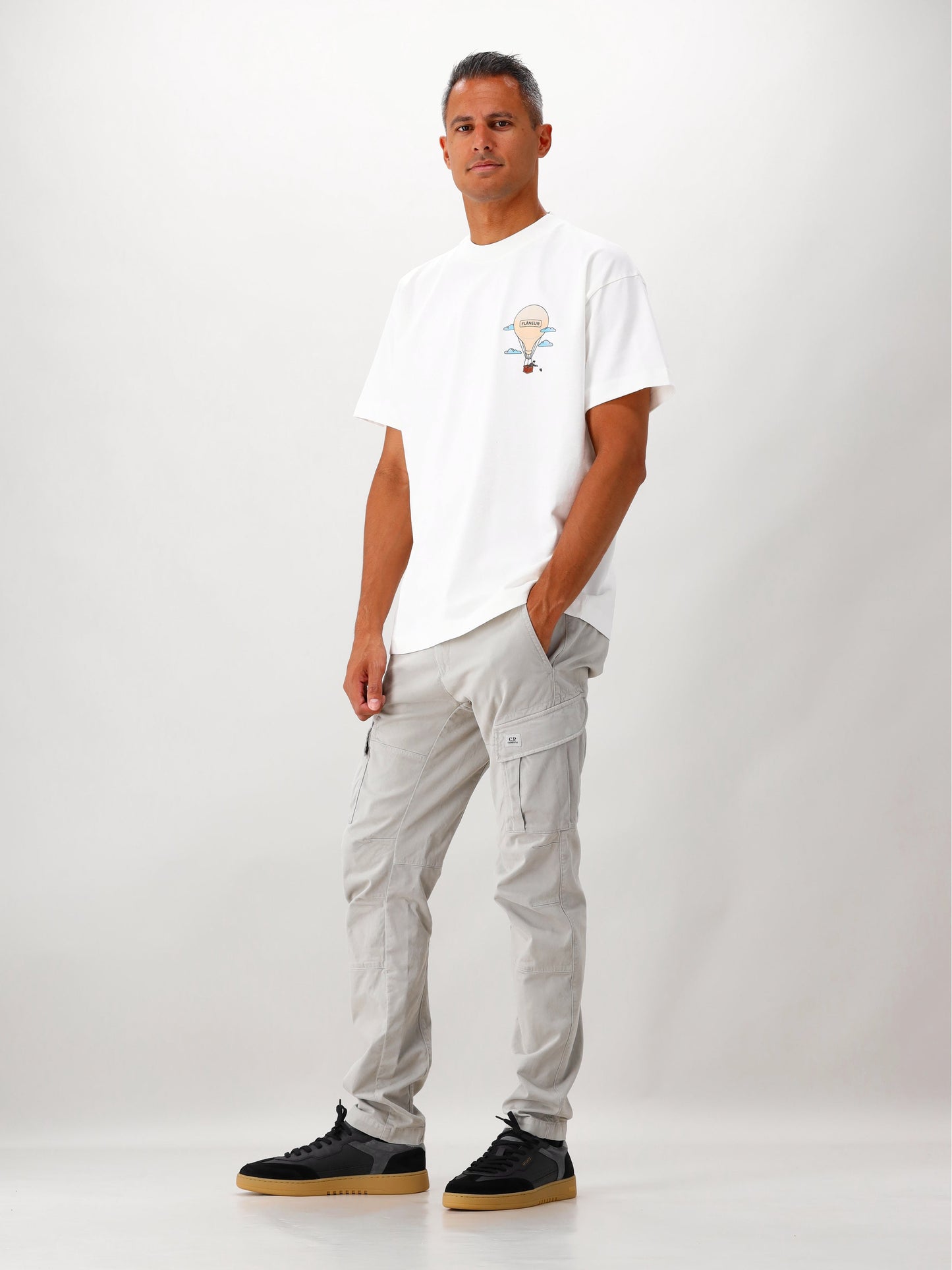 C.P. Company Cargobroek Grijs Stretch Satin