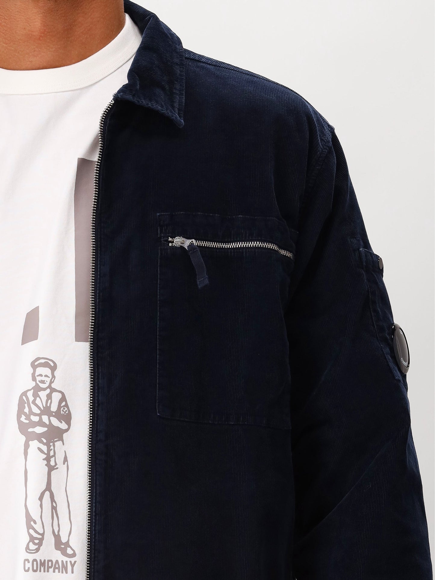 C.P. Company Overshirt Blauw Corduroy