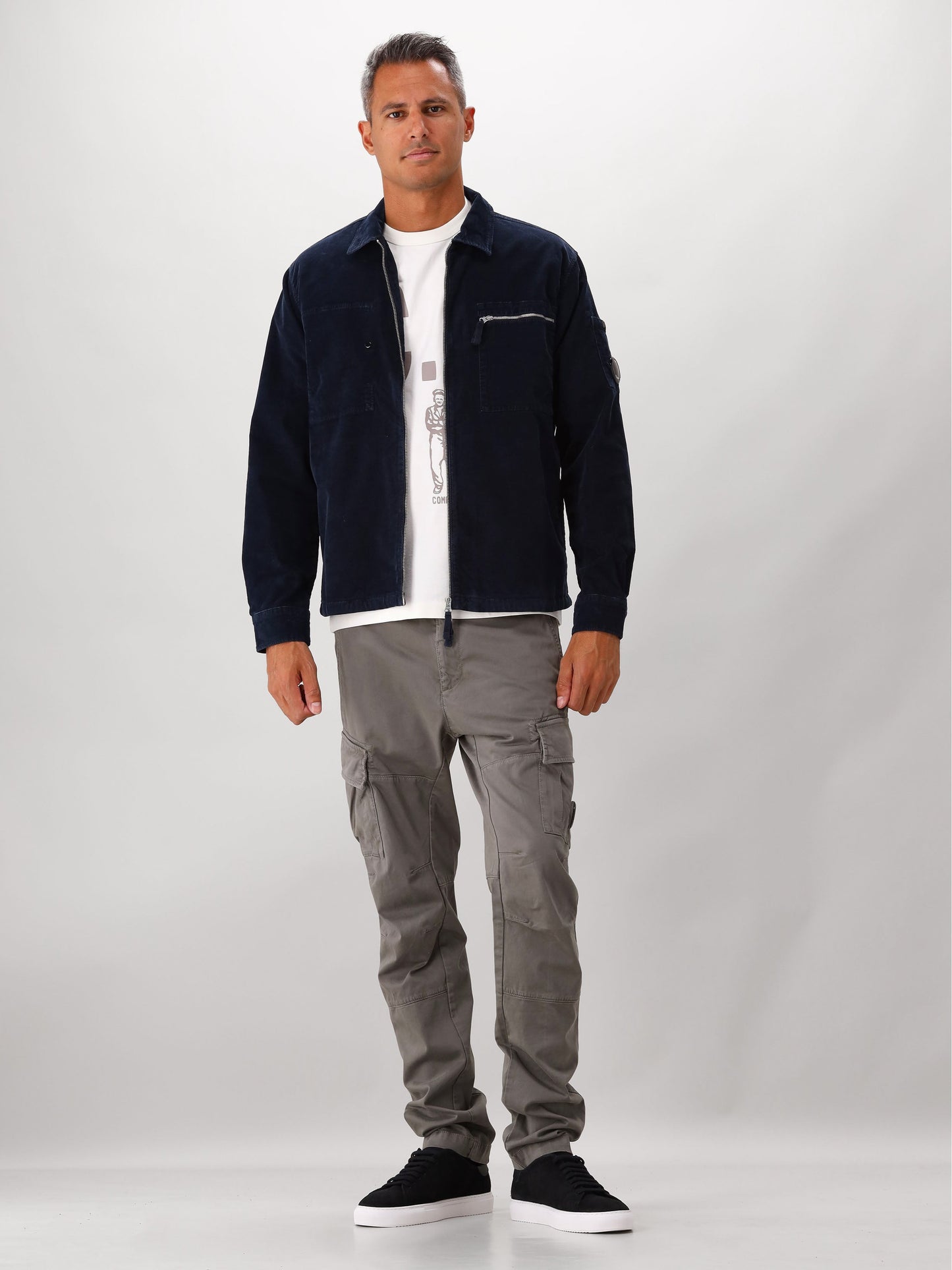 C.P. Company Overshirt Blauw Corduroy