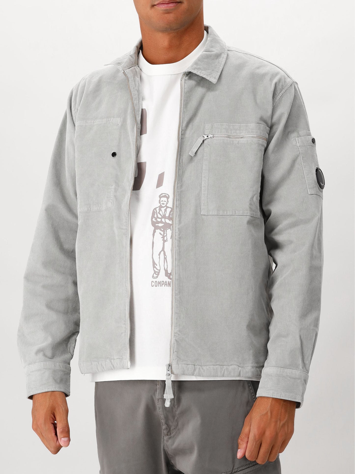 C.P. Company Overshirt Grijs Corduroy