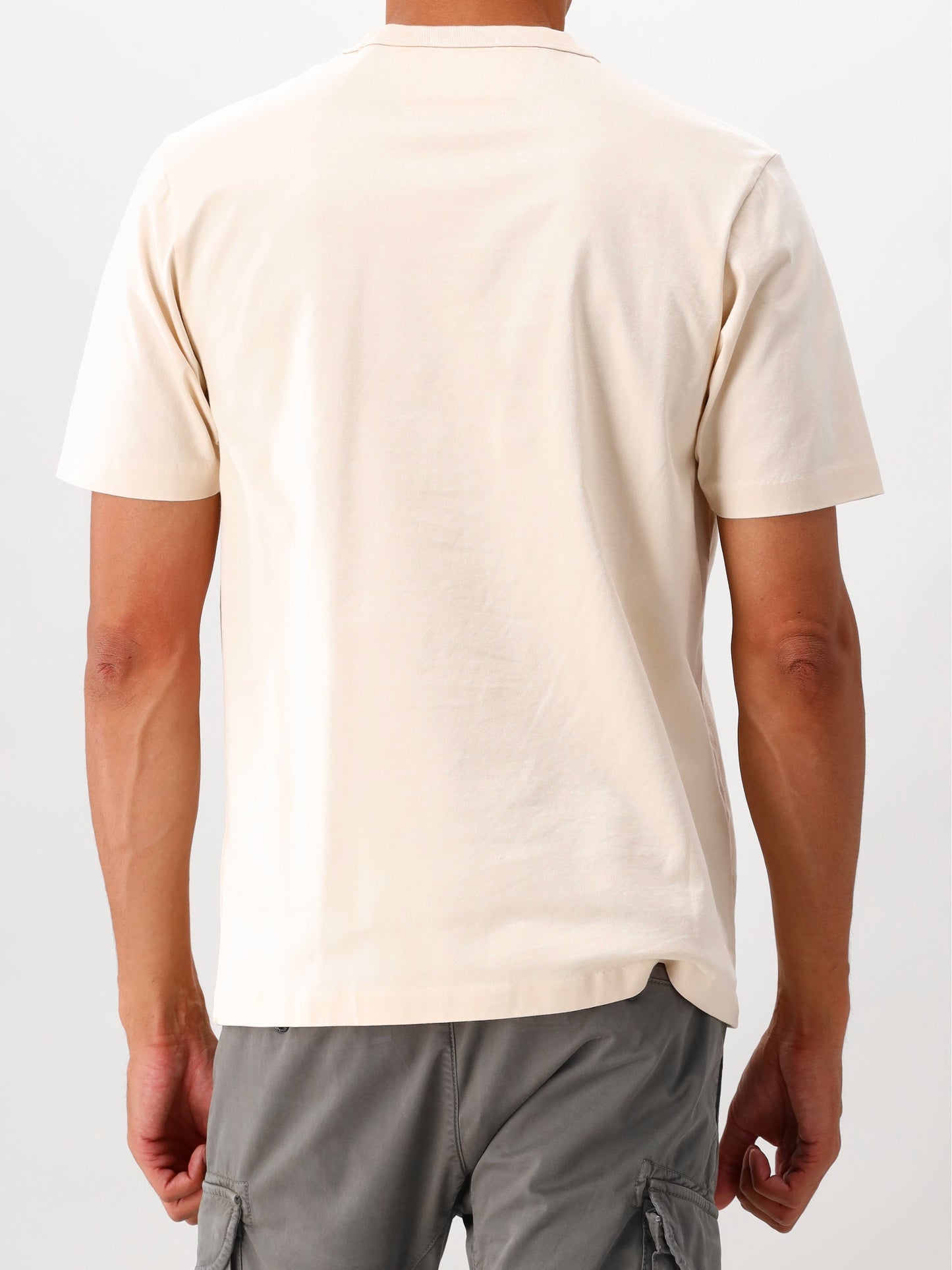 C.P. Company T-shirt Beige Mercerized Jersey 30/2 Twisted