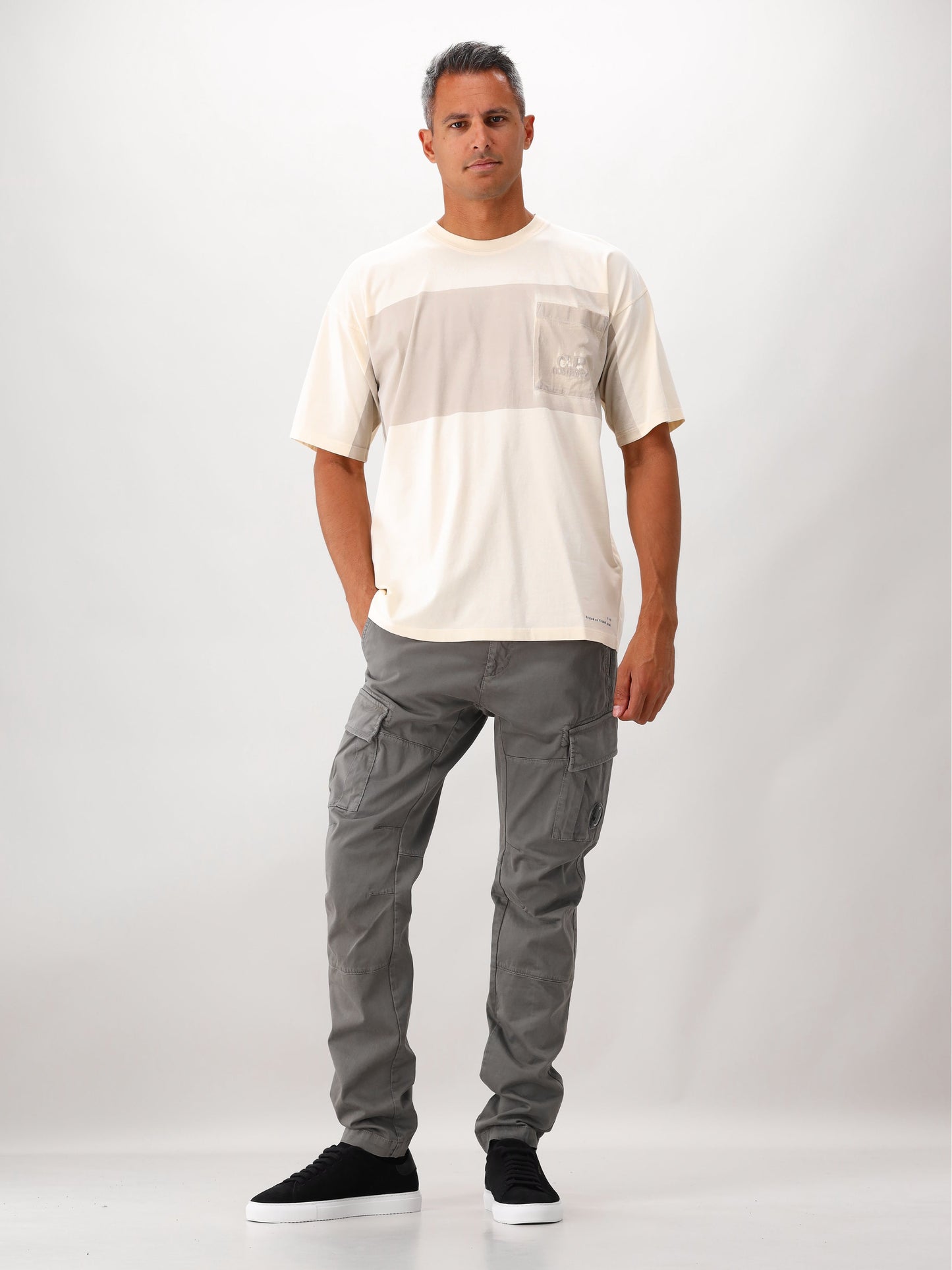 C.P. Company T-shirt Beige Jersey 24/1 Printed