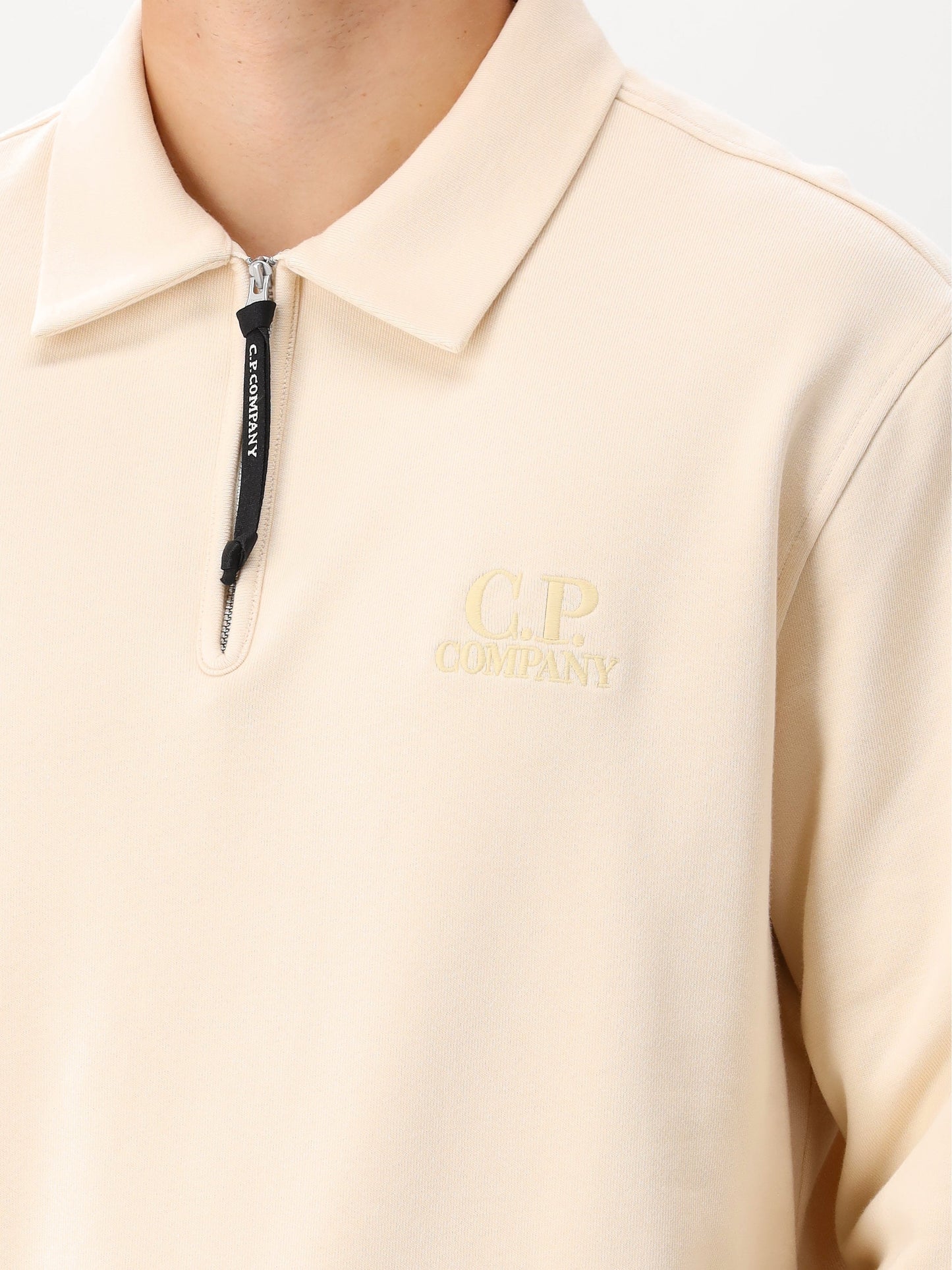 C.P. Company Sweater Beige Half Zip