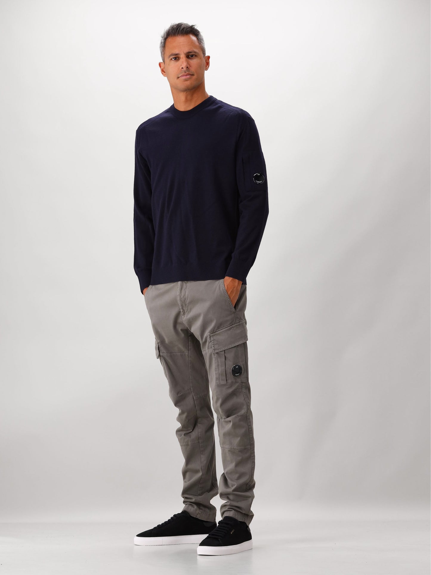 C.P. Company Trui Blauw Knitted Crewneck