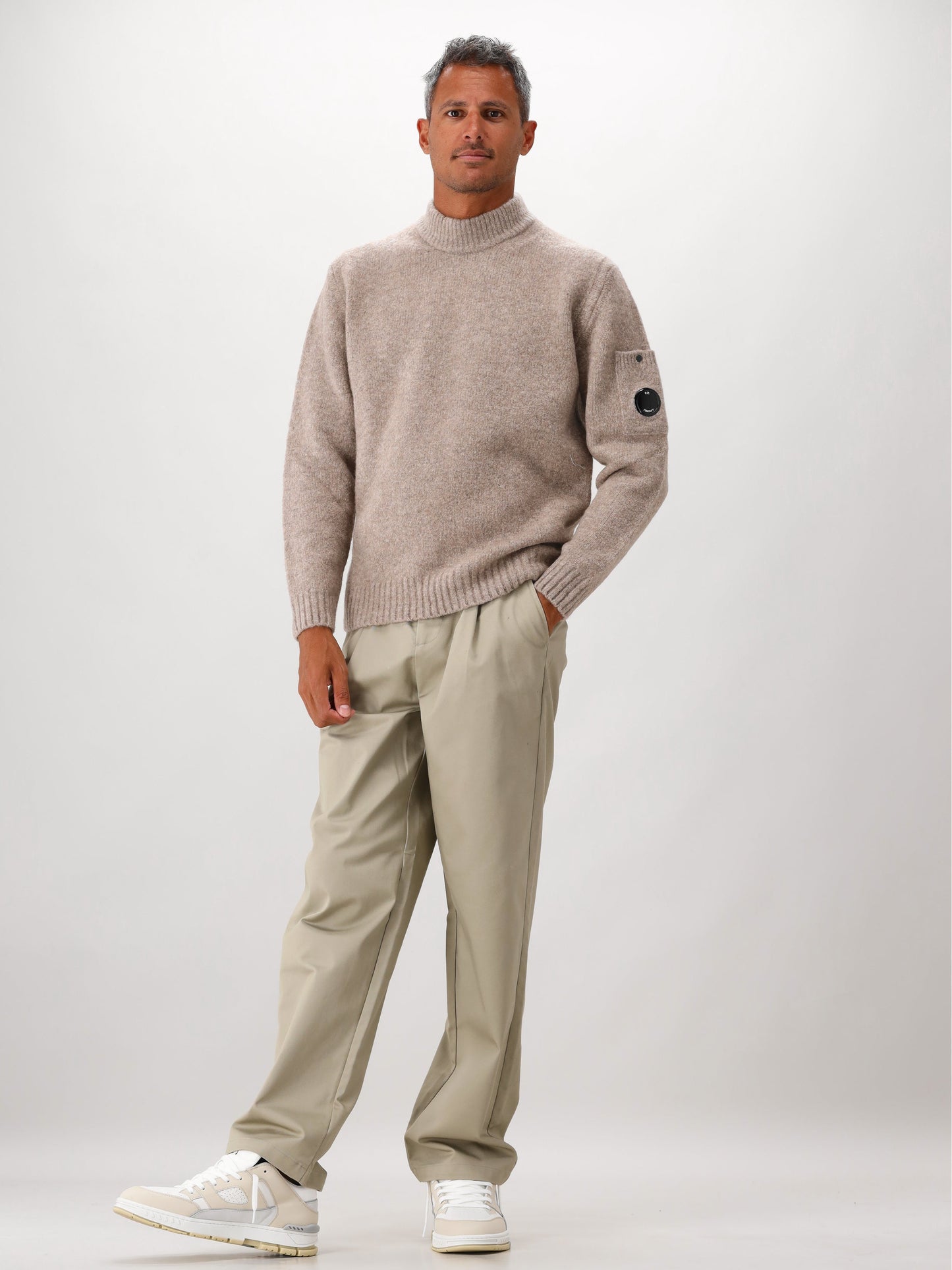 C.P. Company Gebreide Trui Beige Turtle Neck