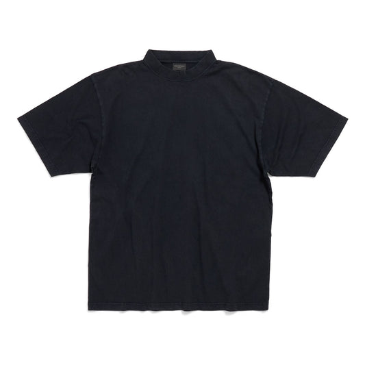 (WMNS) Balenciaga Hand-drawn T-shirt Medium Fit 'Black Faded' 764235TPVU41569