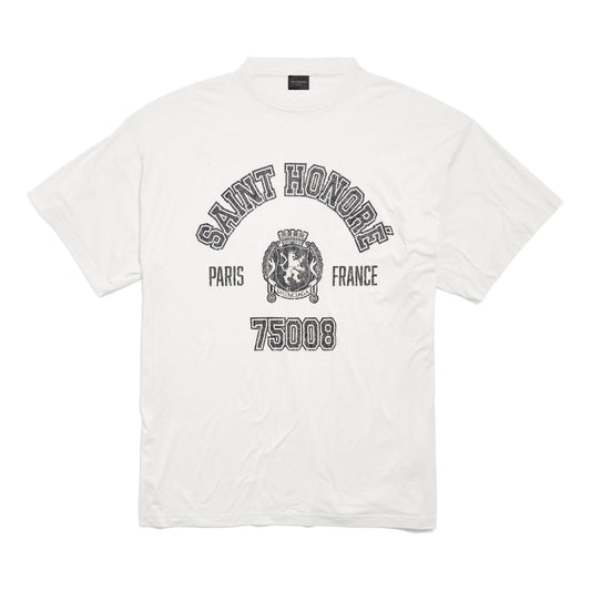 (WMNS) Balenciaga Saint-honore T-shirt Oversized 'White' 787349TRVM59012
