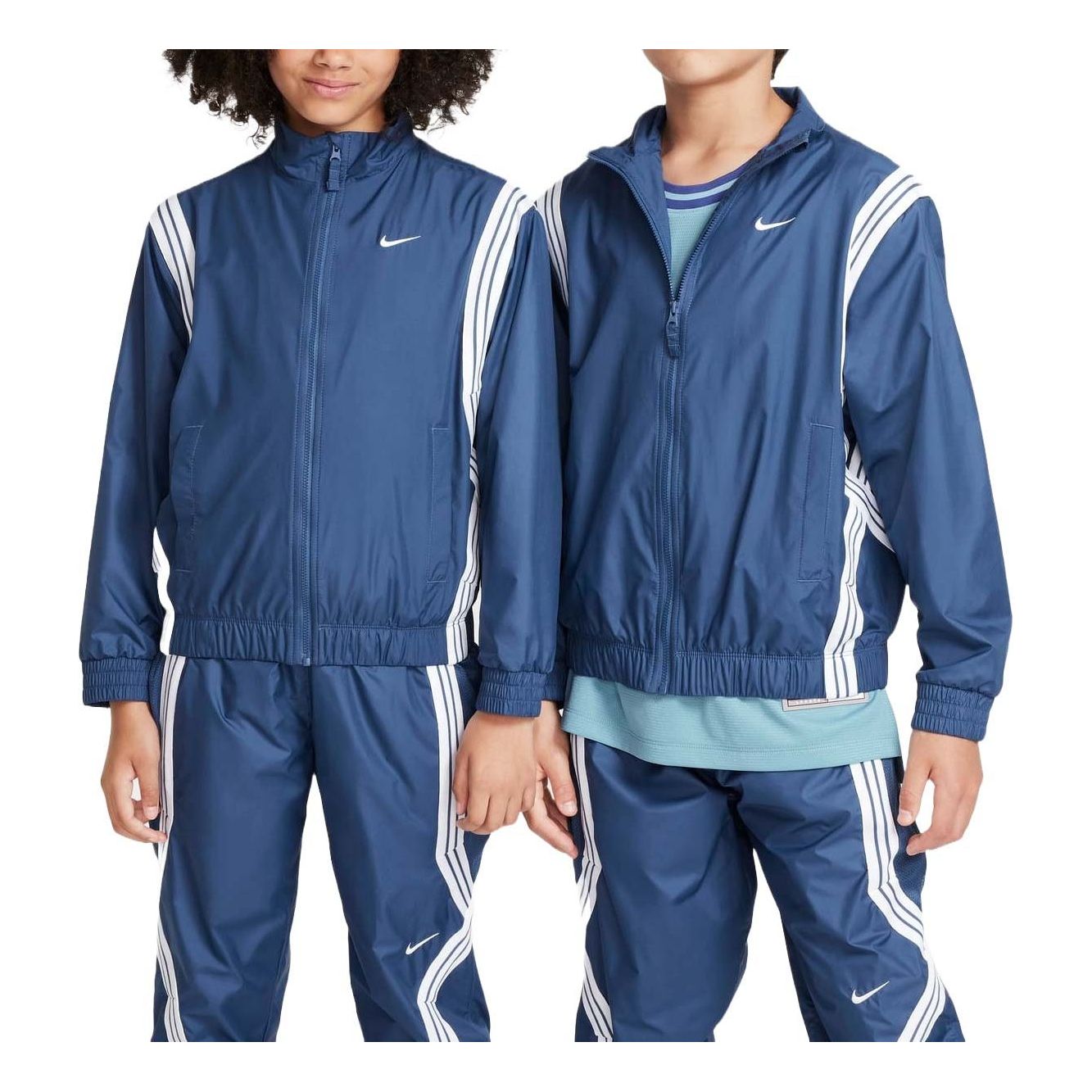 (GS) Nike Crossover Repel Basketball Jacket 'Mystic Navy White' FZ5233-461
