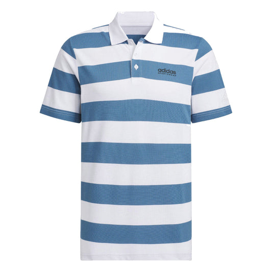 adidas Pique Stripe Polo Shirt Asia Sizing 'Blue White' JI9058