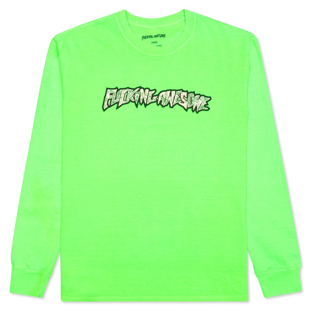 Actual Visual Guidance L/S Tee - Pigment Dyed Neon Green