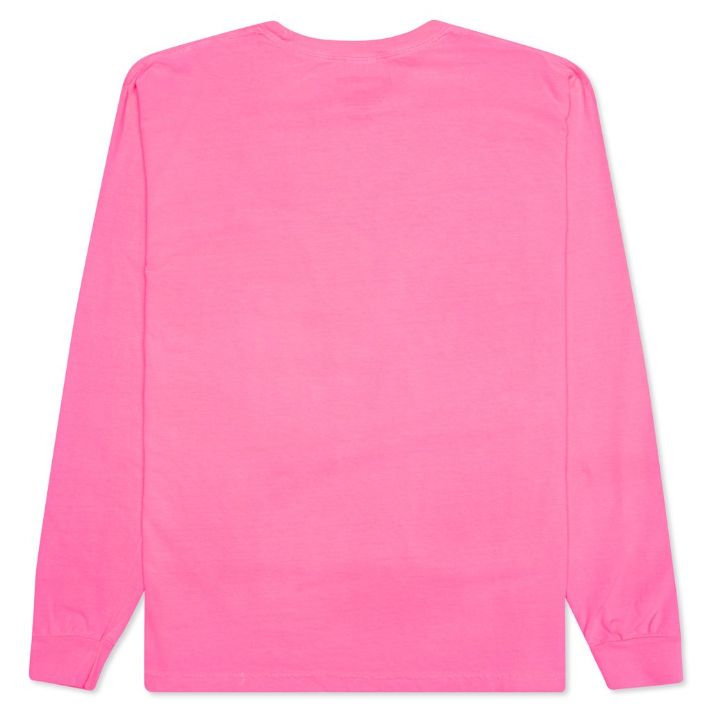 Actual Visual Guidance L/S Tee - Pigment Dyed Neon Pink