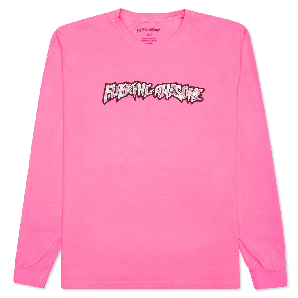 Actual Visual Guidance L/S Tee - Pigment Dyed Neon Pink