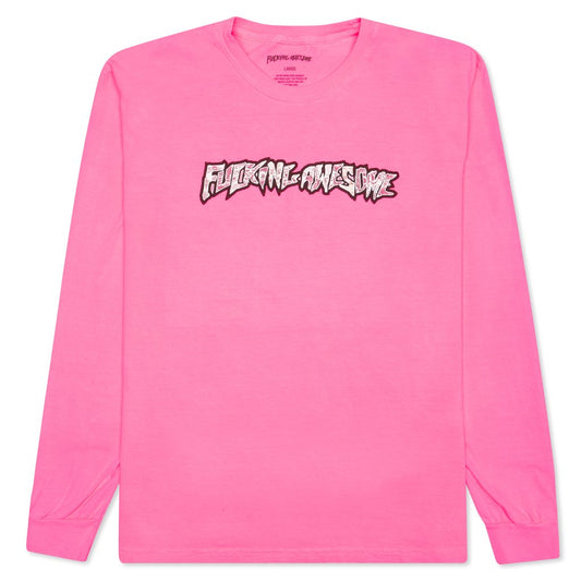 Actual Visual Guidance L/S Tee - Pigment Dyed Neon Pink