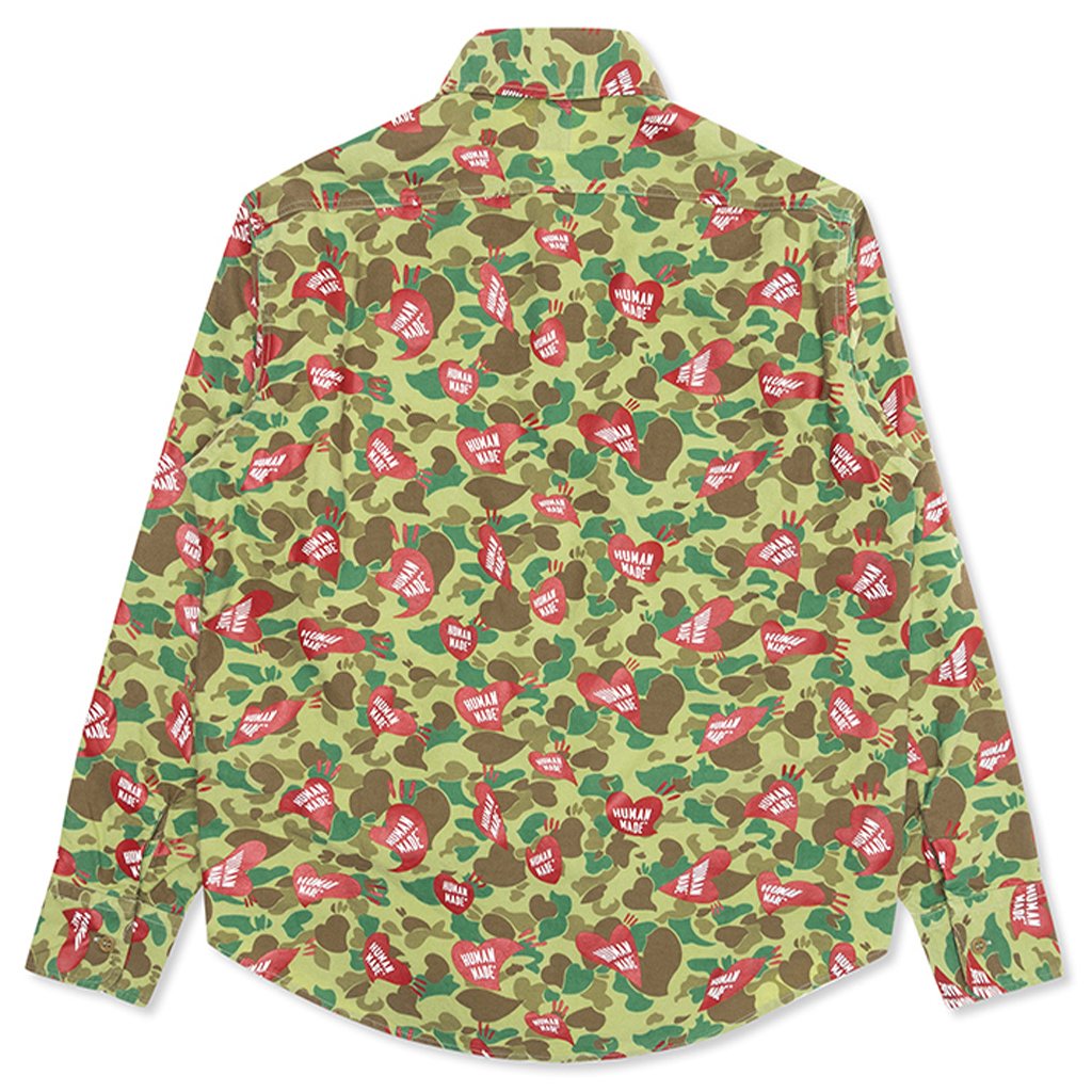 Heart Camo Shirt - Olive Drab