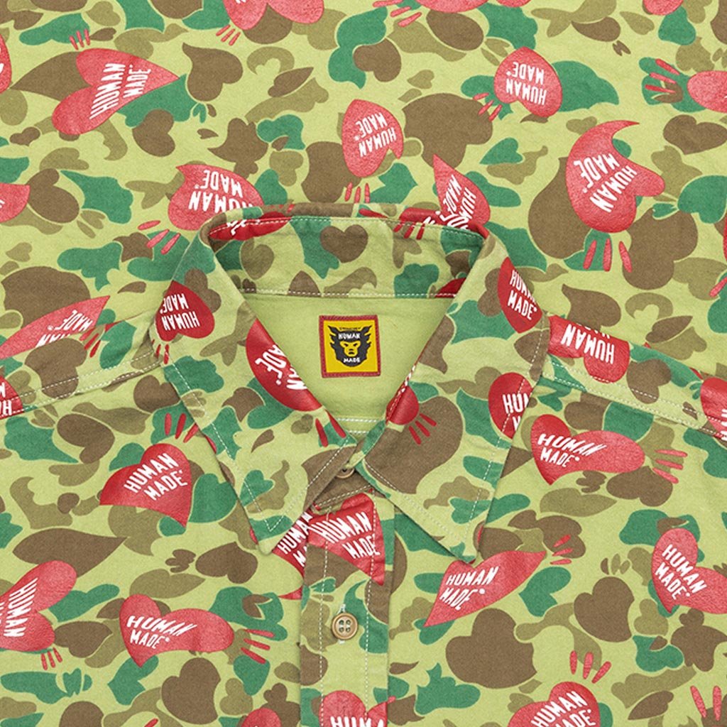 Heart Camo Shirt - Olive Drab