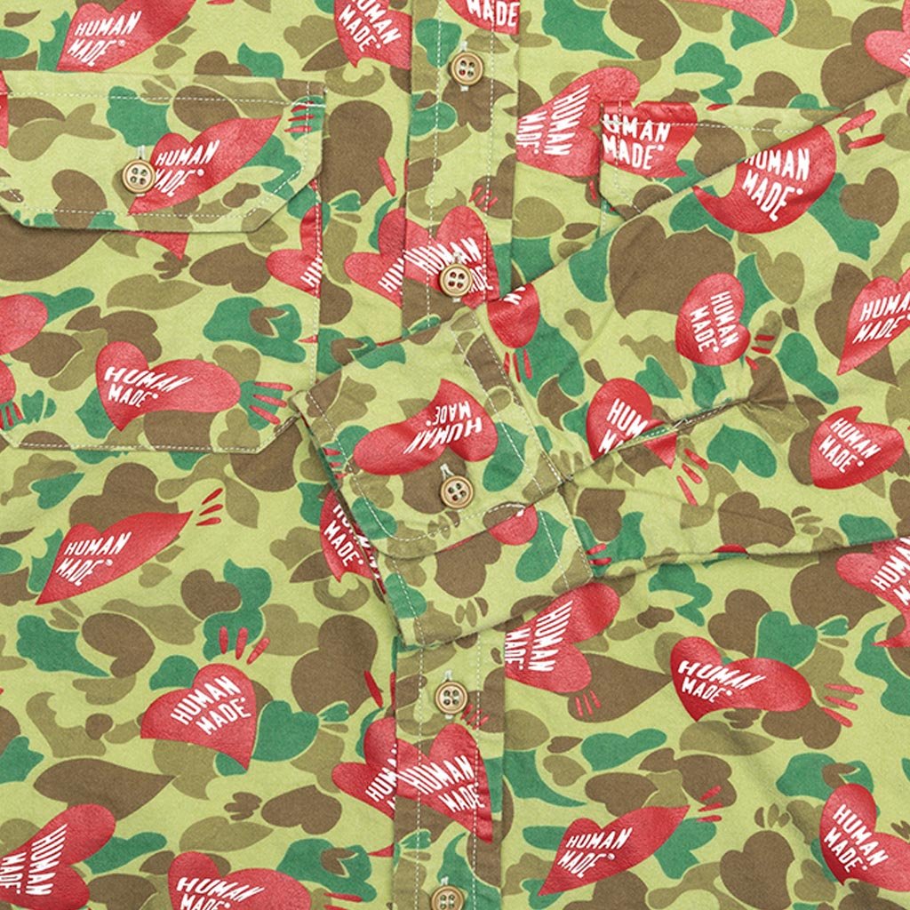 Heart Camo Shirt - Olive Drab