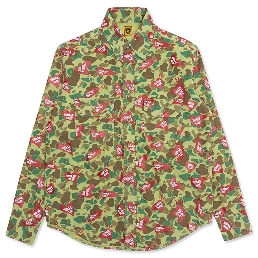 Heart Camo Shirt - Olive Drab