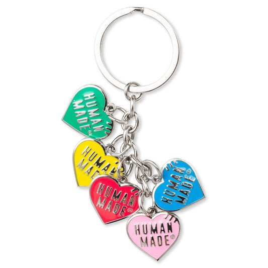 Heart Key Charm - Silver