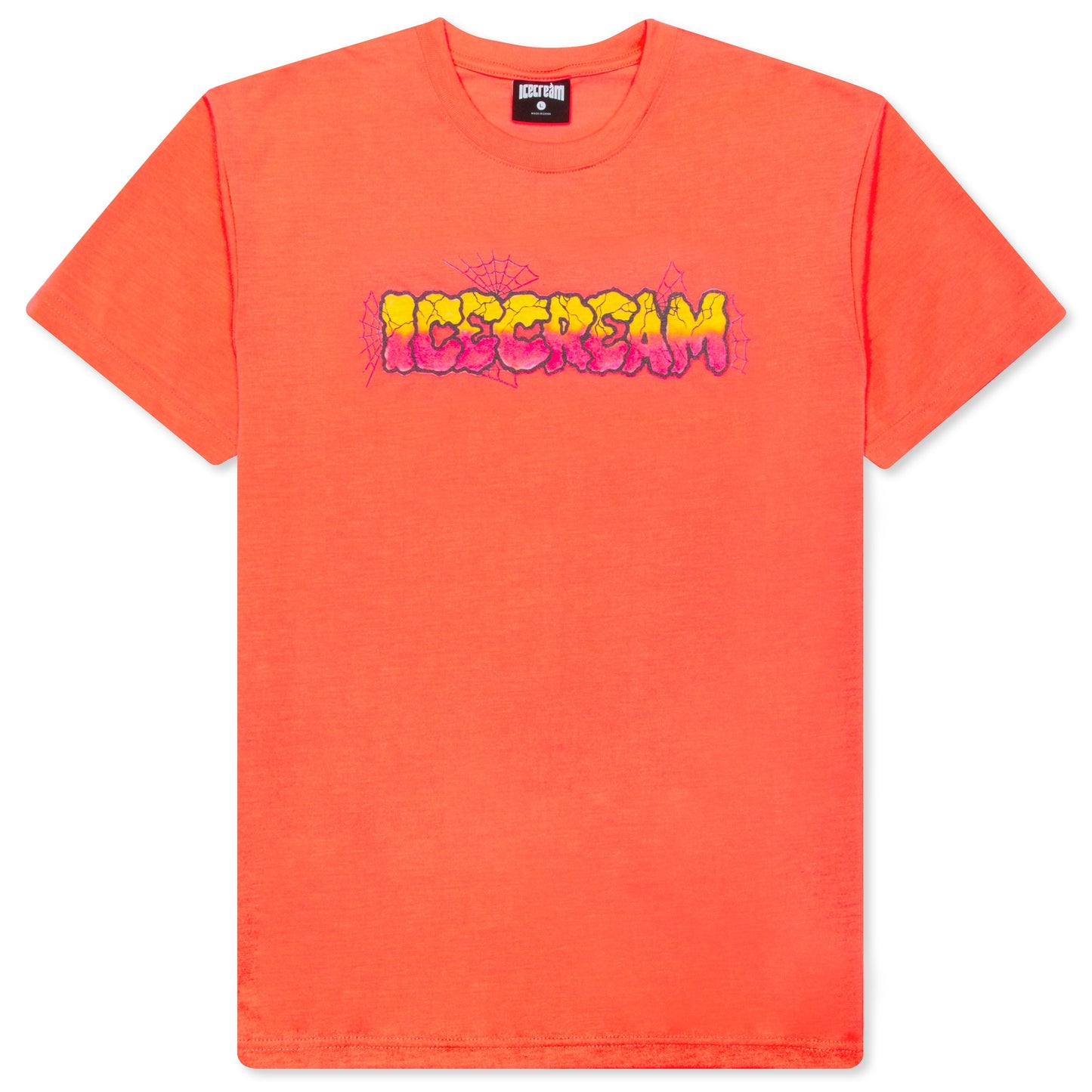 Airbrush S/S Tee - Neon Coral