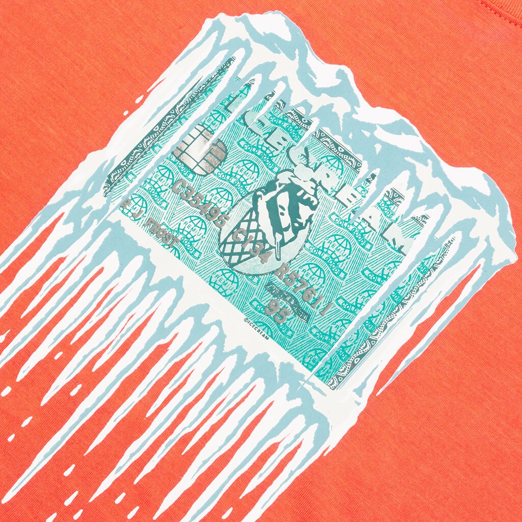 Frozen Credit S/S Tee - Neon Coral