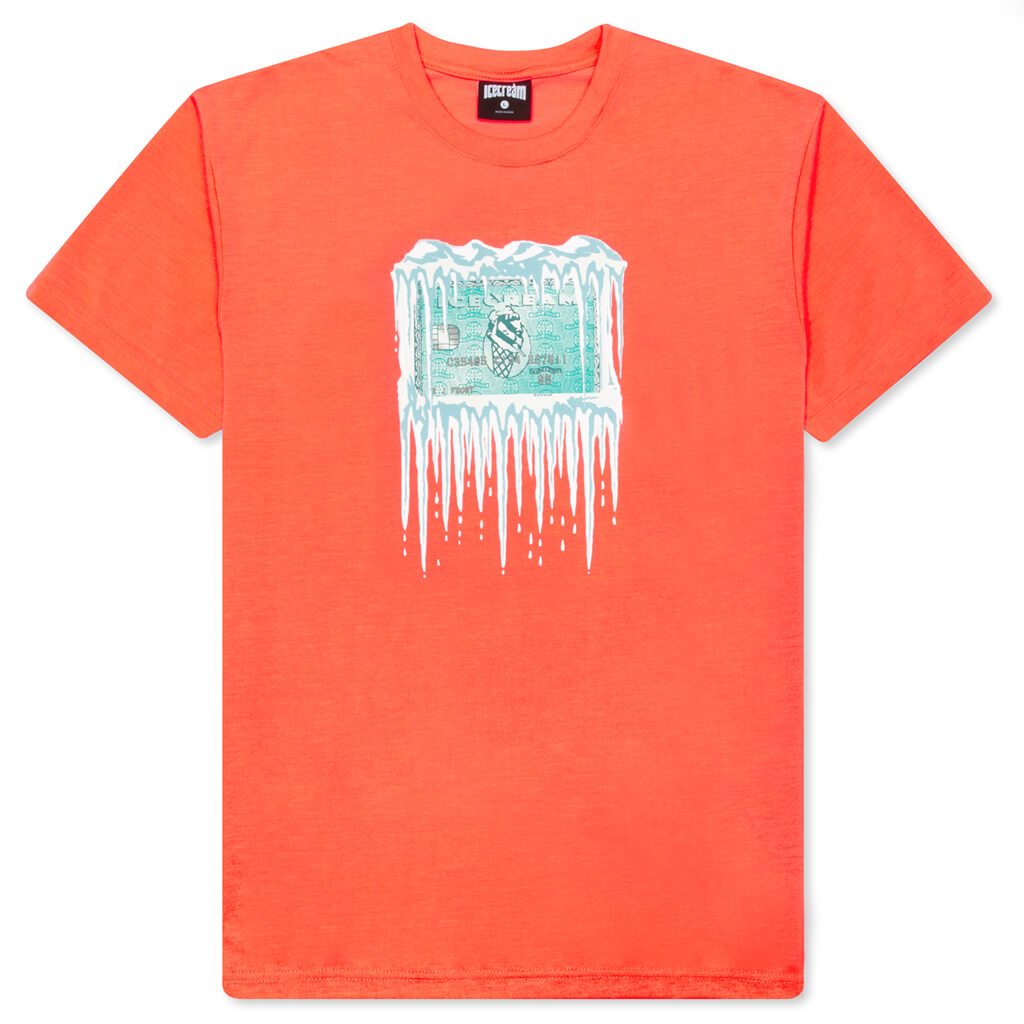Frozen Credit S/S Tee - Neon Coral