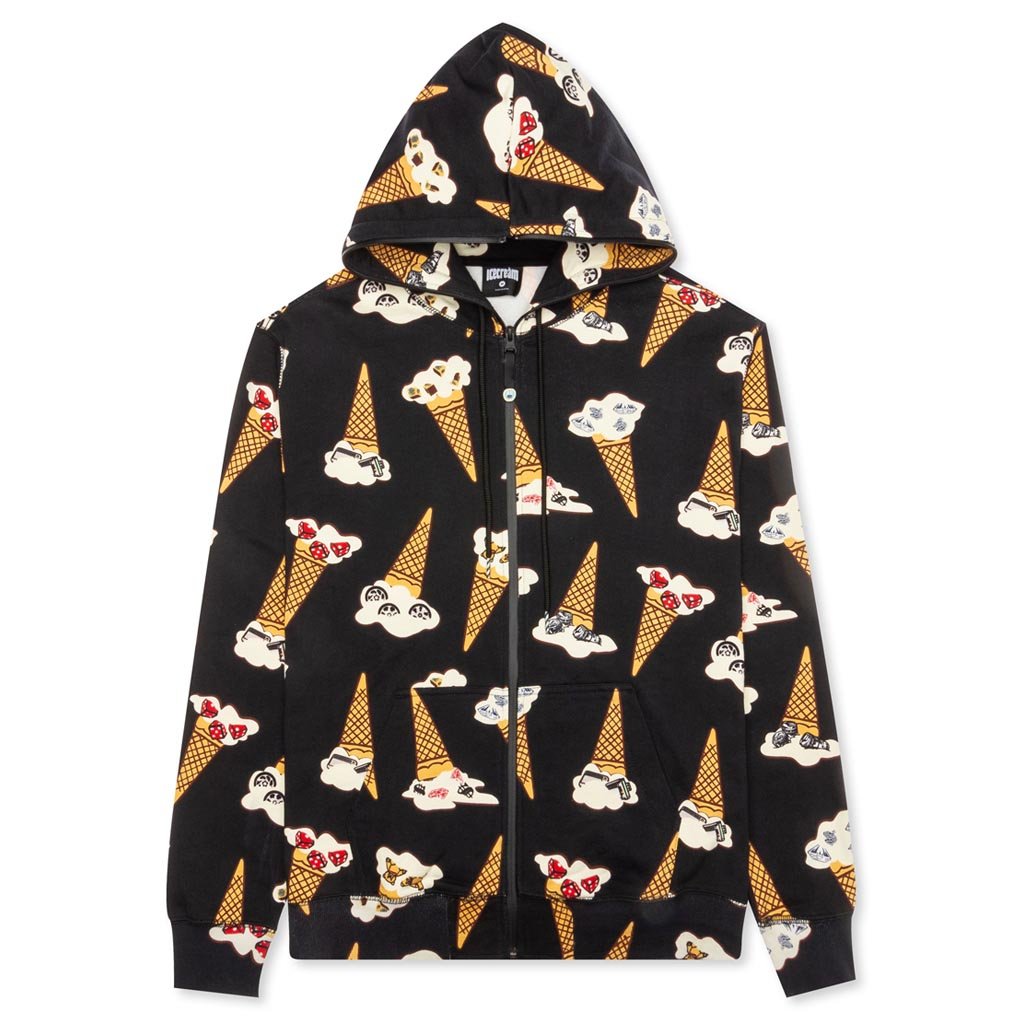 Shane Zip Hoodie - Black