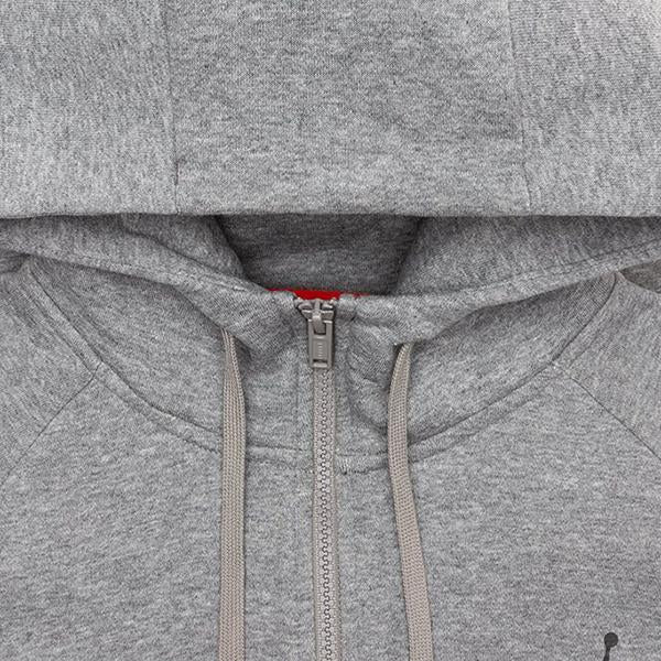 Fleece Full-Zip Hoodie - Carbon Heather/Black