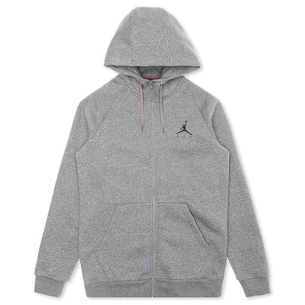 Fleece Full-Zip Hoodie - Carbon Heather/Black
