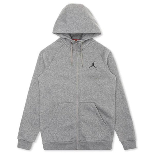 Fleece Full-Zip Hoodie - Carbon Heather/Black