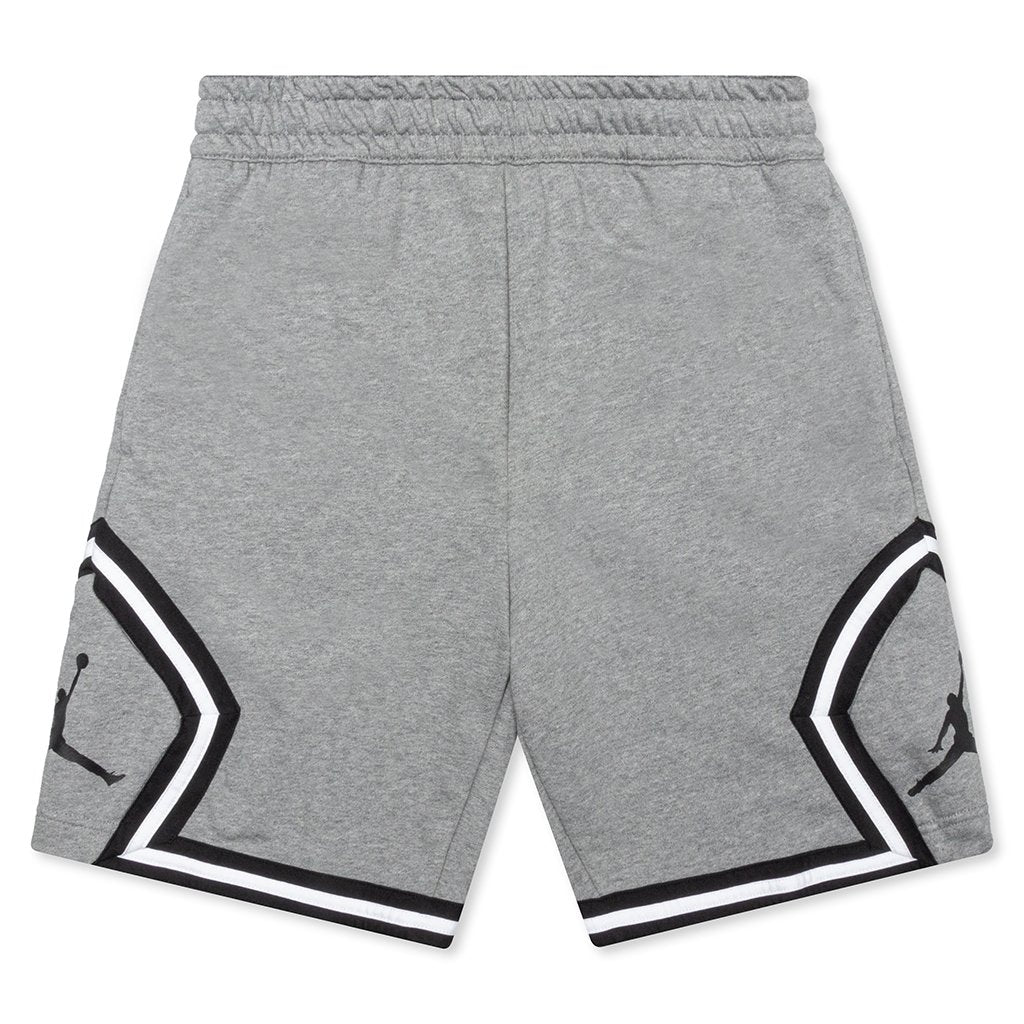 Jumpman Fleece Diamond Short - Carbon Heather/White