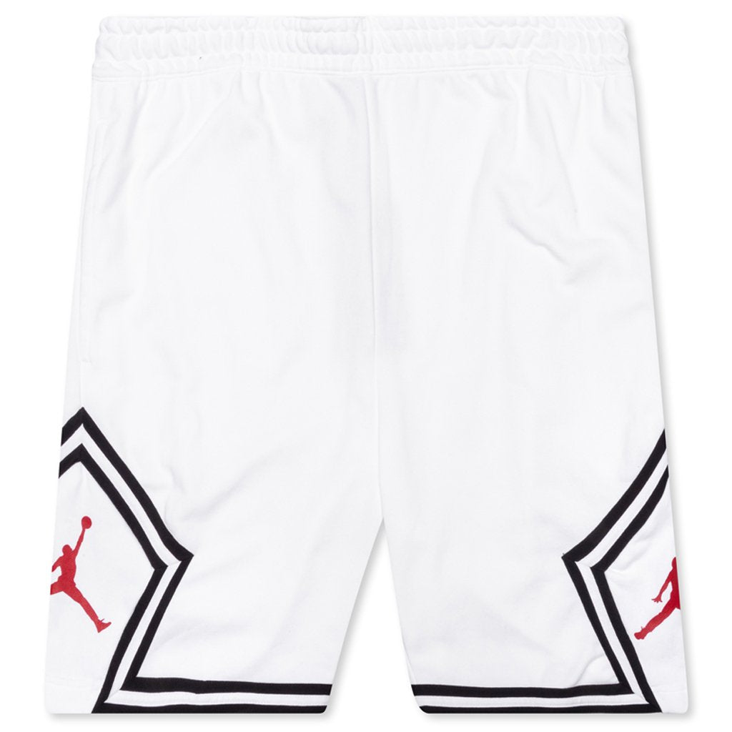 Jumpman Fleece Diamond Short - White/Gym Red
