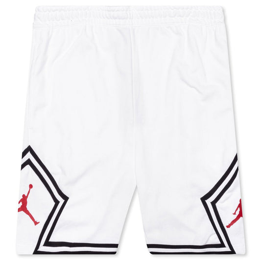 Jumpman Fleece Diamond Short - White/Gym Red