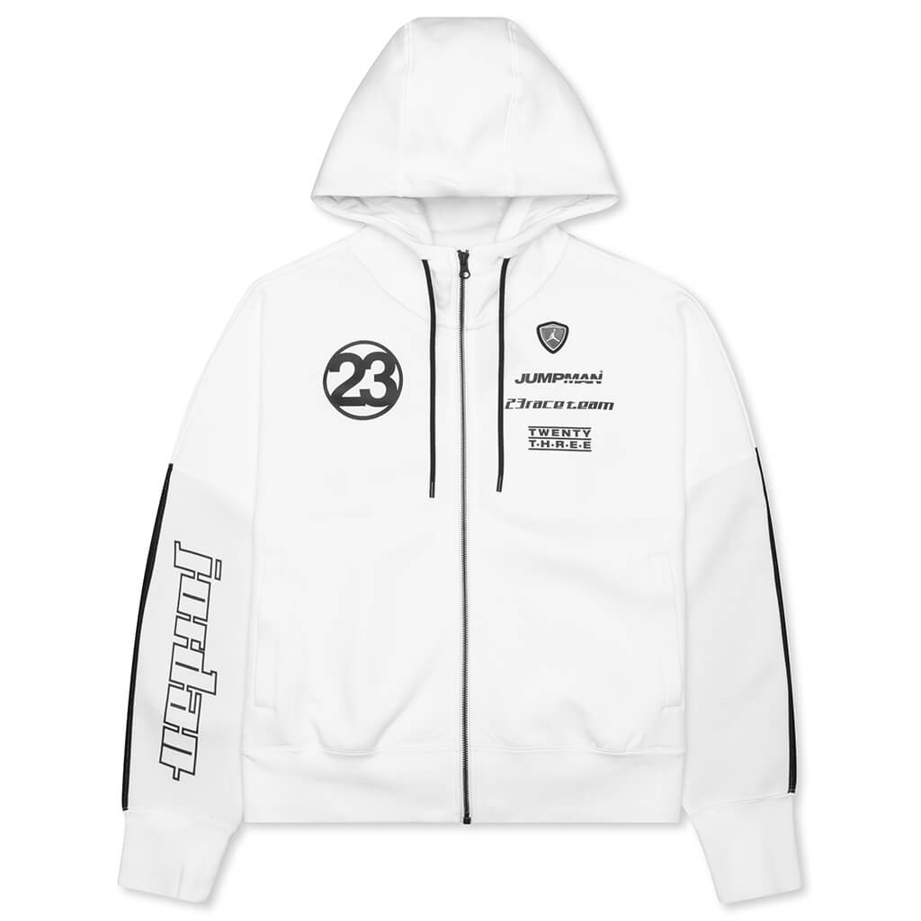 Moto Women's Lightweight Fleece Top - White/Black
