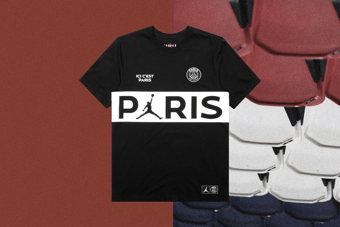 PSG Wordmark Tee - Black/White