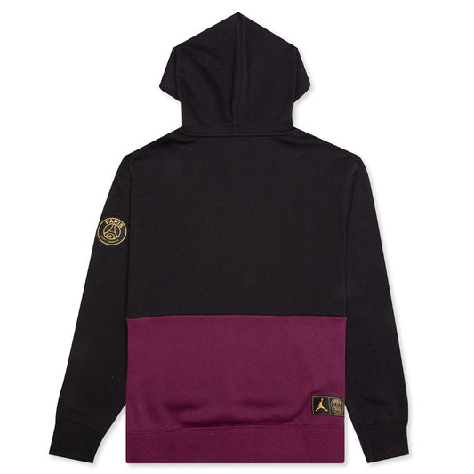 Jordan x Paris Saint-Germain Fleece Hoodie - Black/Bordeaux
